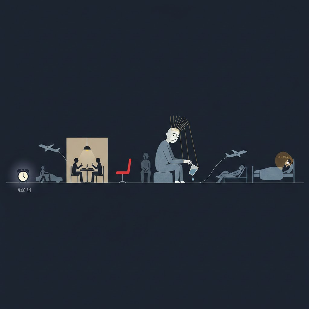 Dieciocho horas y media para una marioneta que hace muecas